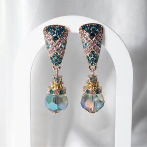 ✨Betsey Johnson Lorel Blue Rhinestone Earrings